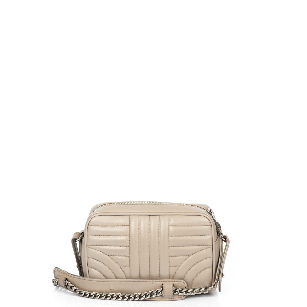 Prada Diagramme Wallet on Chain in Neutral, Leather