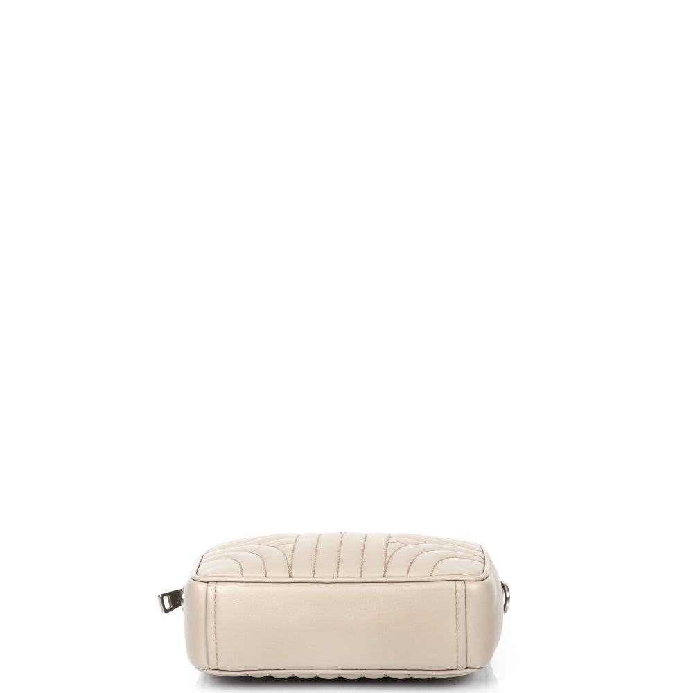 Prada Diagramme Wallet on Chain in Neutral, Leather