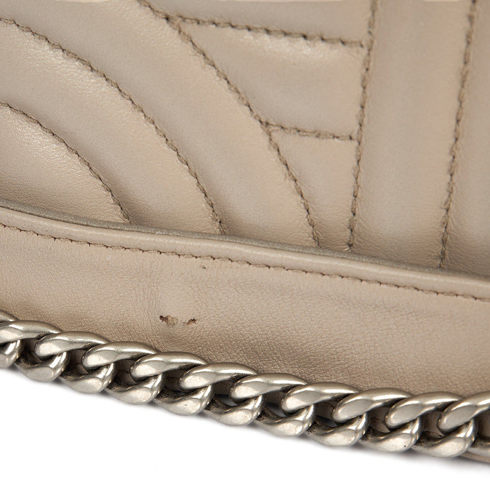 Prada Diagramme Wallet on Chain in Neutral, Leather