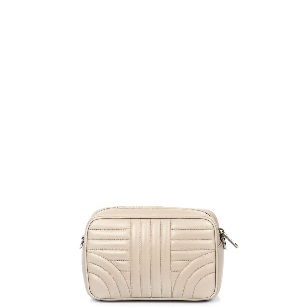 Prada Diagramme Wallet on Chain in Neutral, Leather