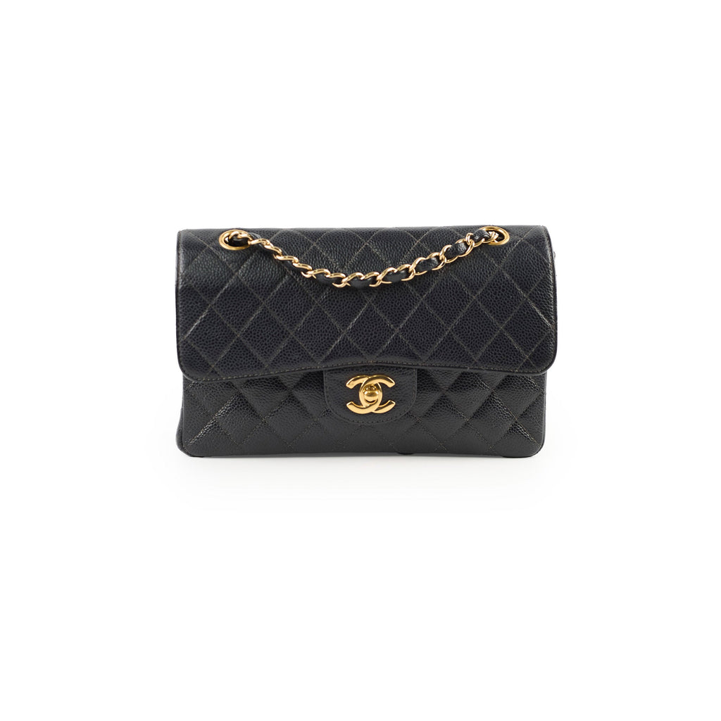 Chanel Classic Flap 24k Small Caviar Black