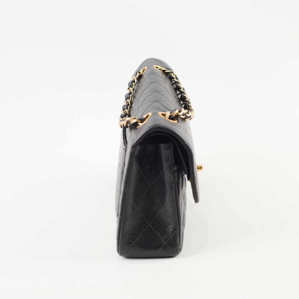 Chanel Classic Flap 24k Small Caviar Black