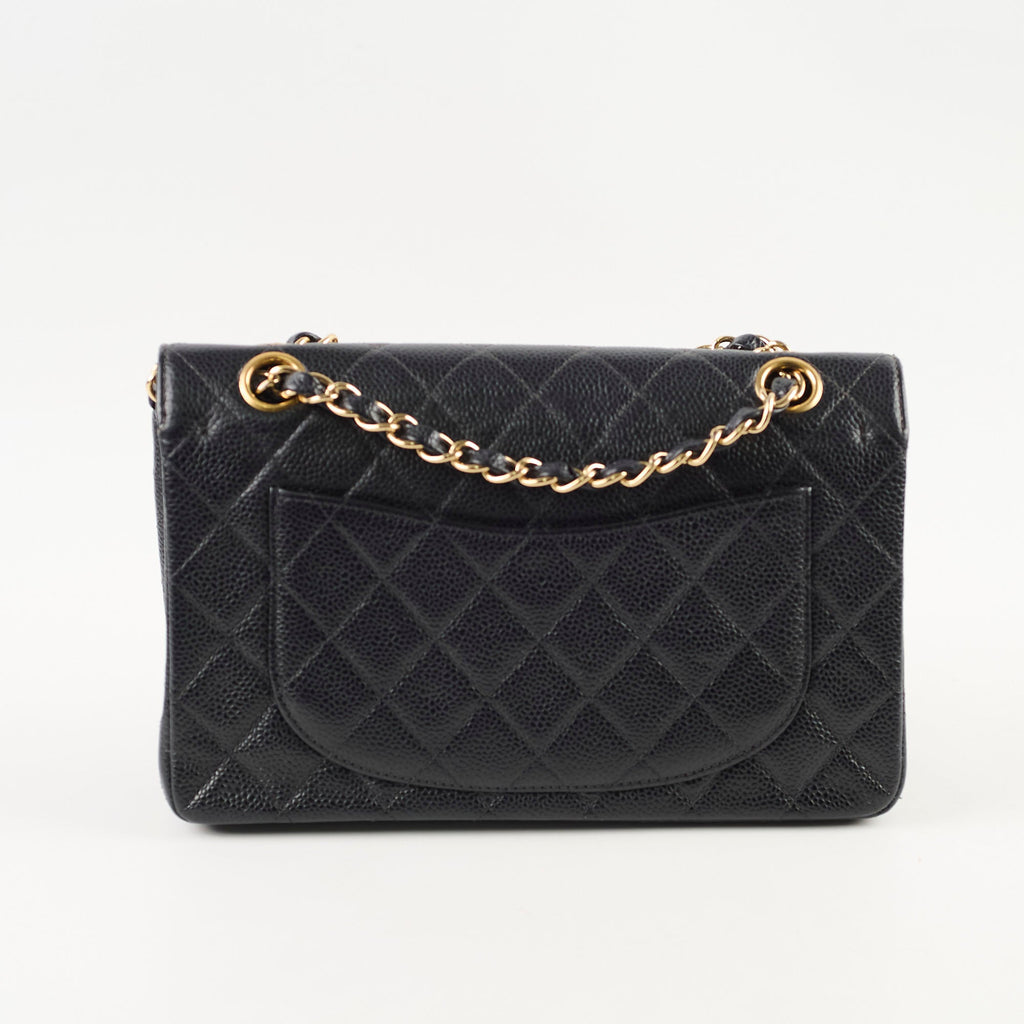 Chanel Classic Flap 24k Small Caviar Black