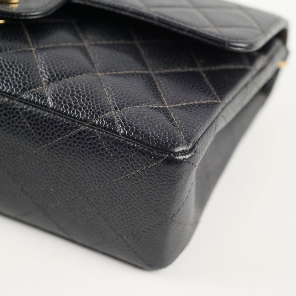 Chanel Classic Flap 24k Small Caviar Black