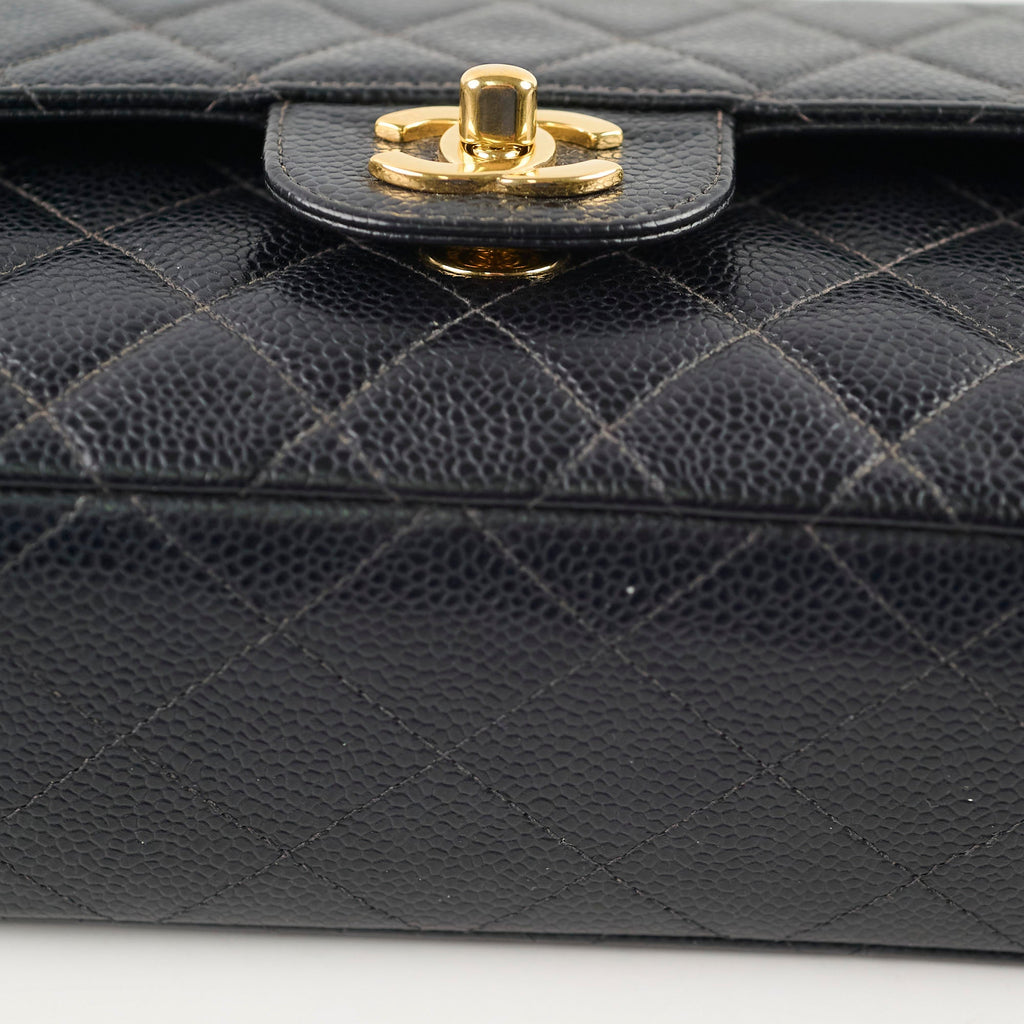Chanel Classic Flap 24k Small Caviar Black