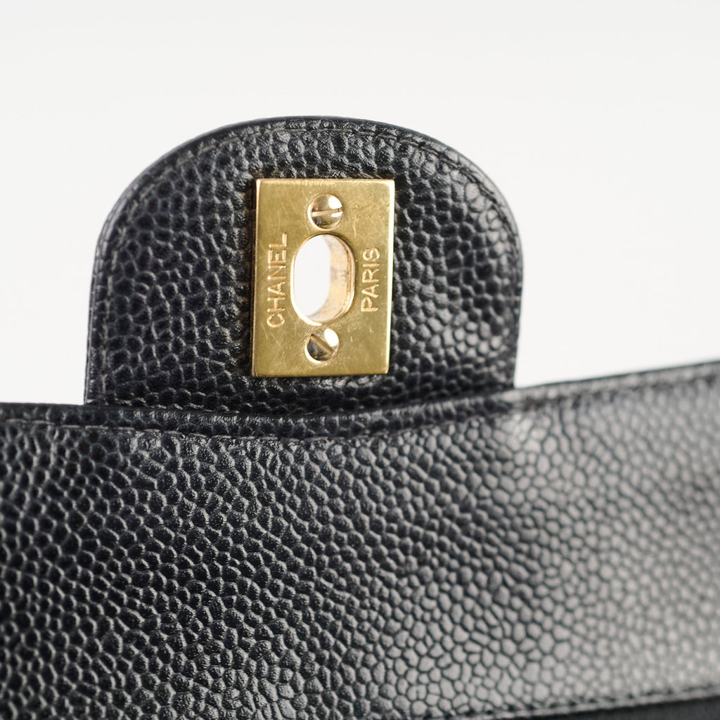 Chanel Classic Flap 24k Small Caviar Black