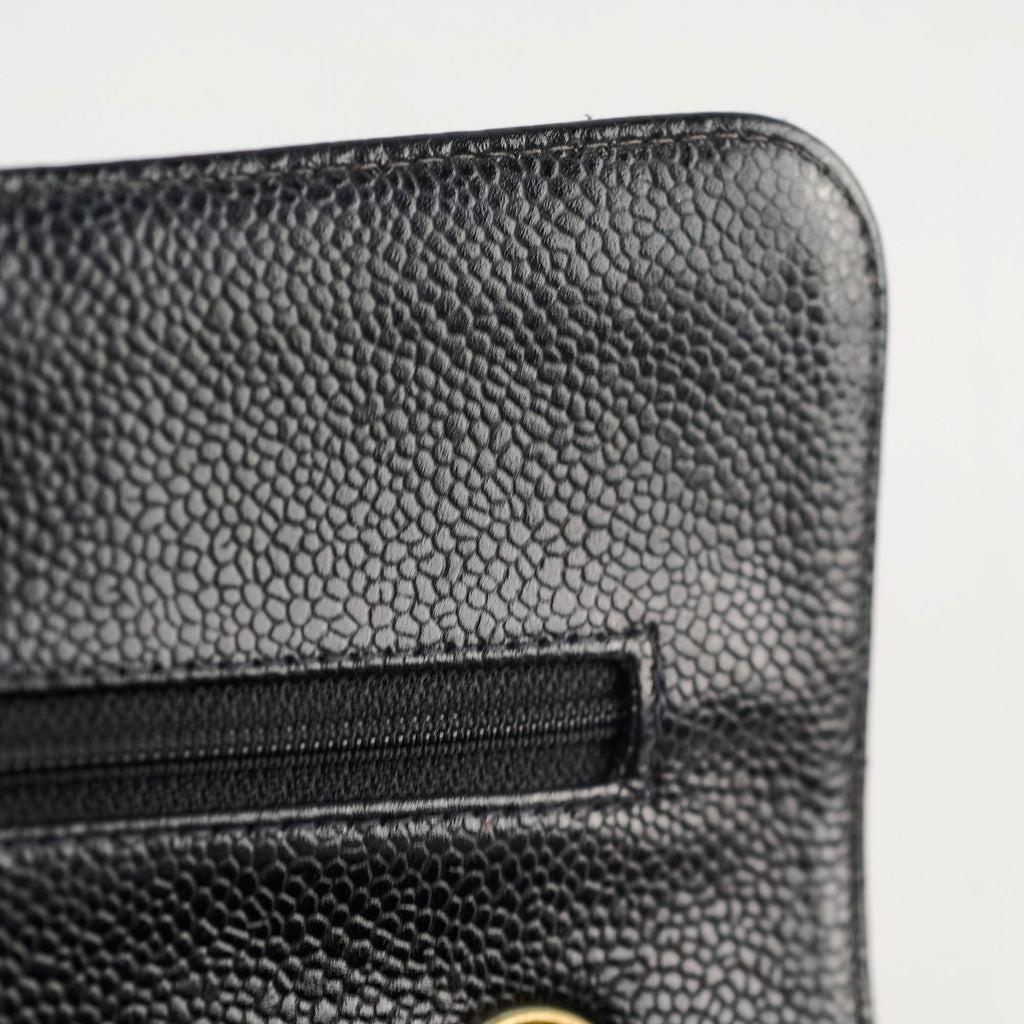 Chanel Classic Flap 24k Small Caviar Black