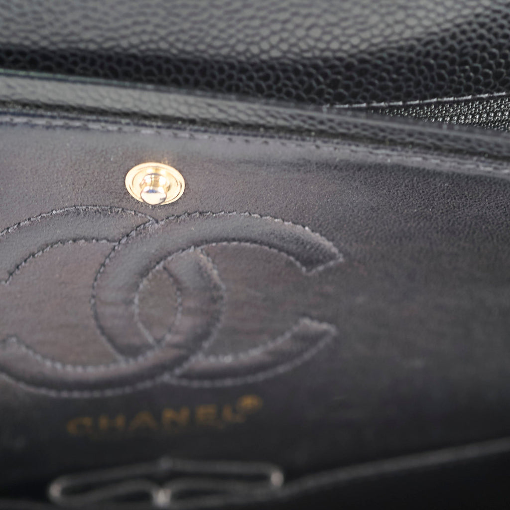 Chanel Classic Flap 24k Small Caviar Black