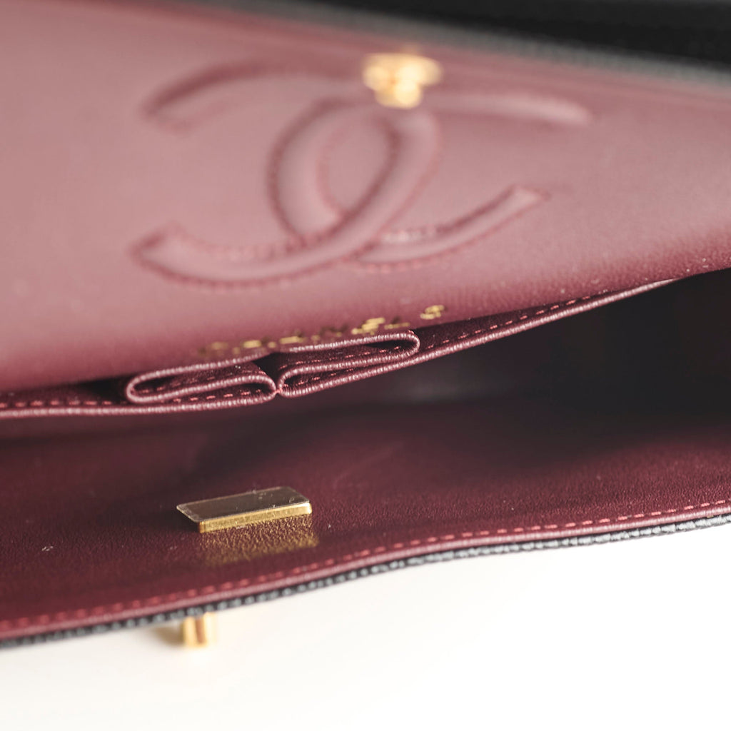 Chanel Small Classic Flap Black Caviar GHW 2024 (microchip)