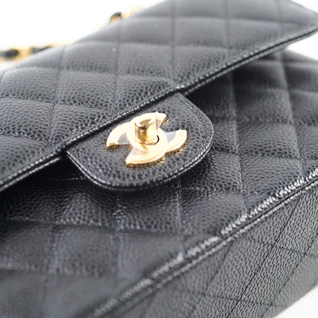 Chanel Classic Flap Small Caviar Black - Microchipped