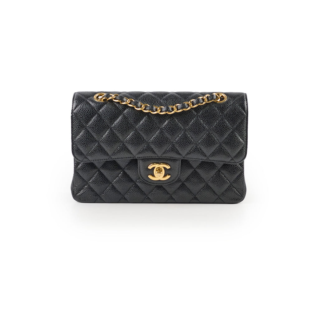 Chanel Small Caviar Double Classic Flap Black GHW