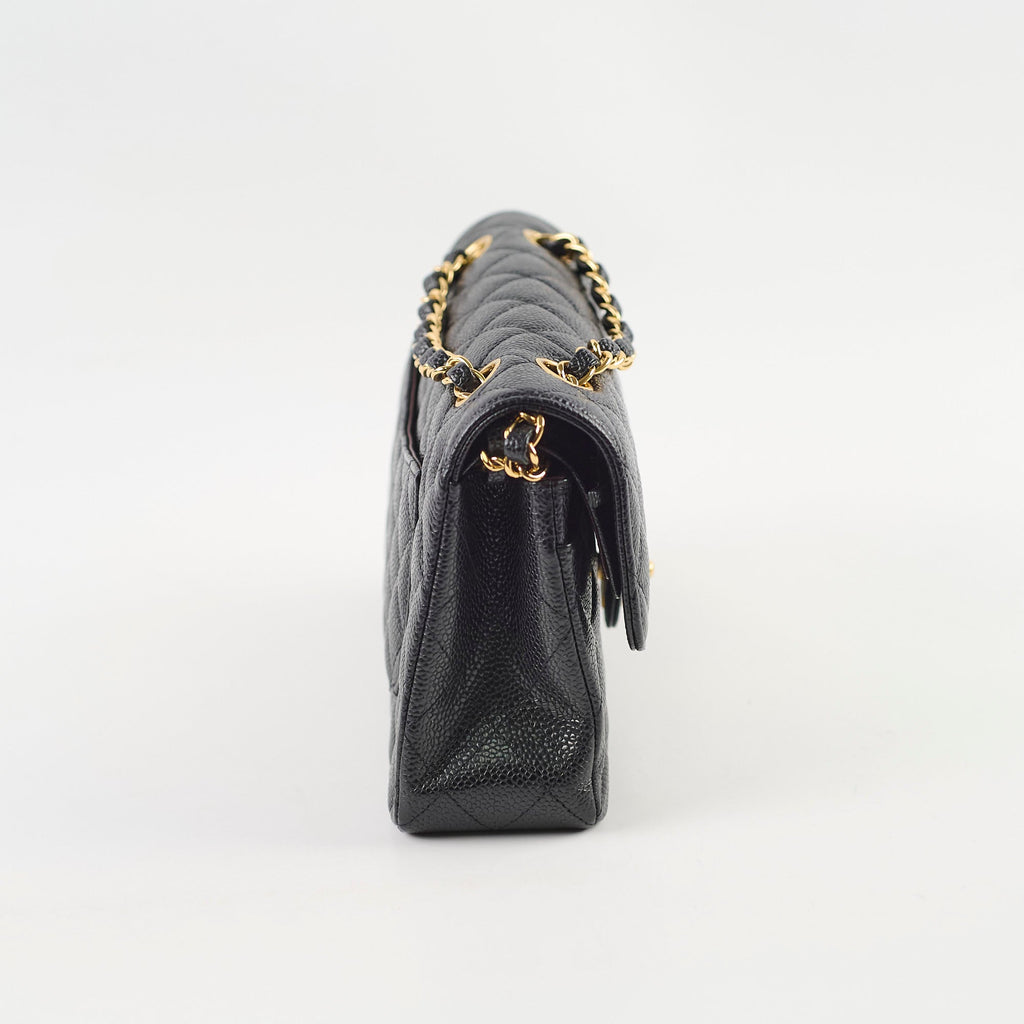 Chanel Small Caviar Double Classic Flap Black GHW