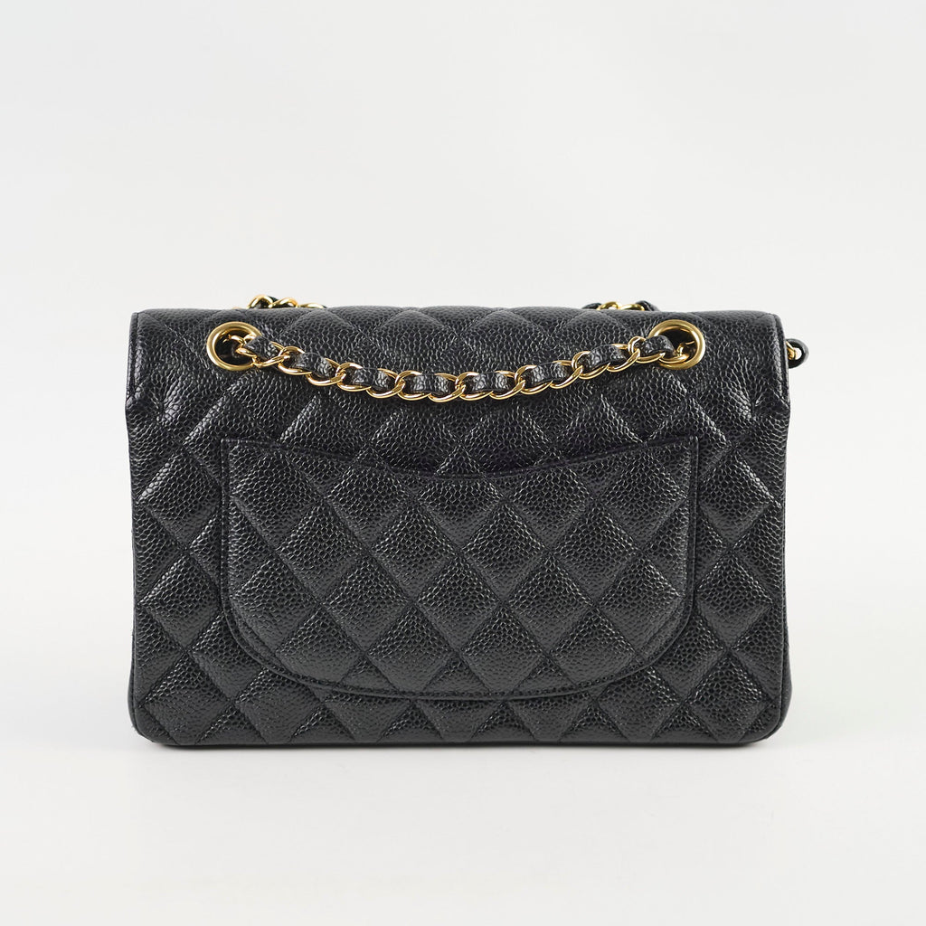 Chanel Small Caviar Double Classic Flap Black GHW