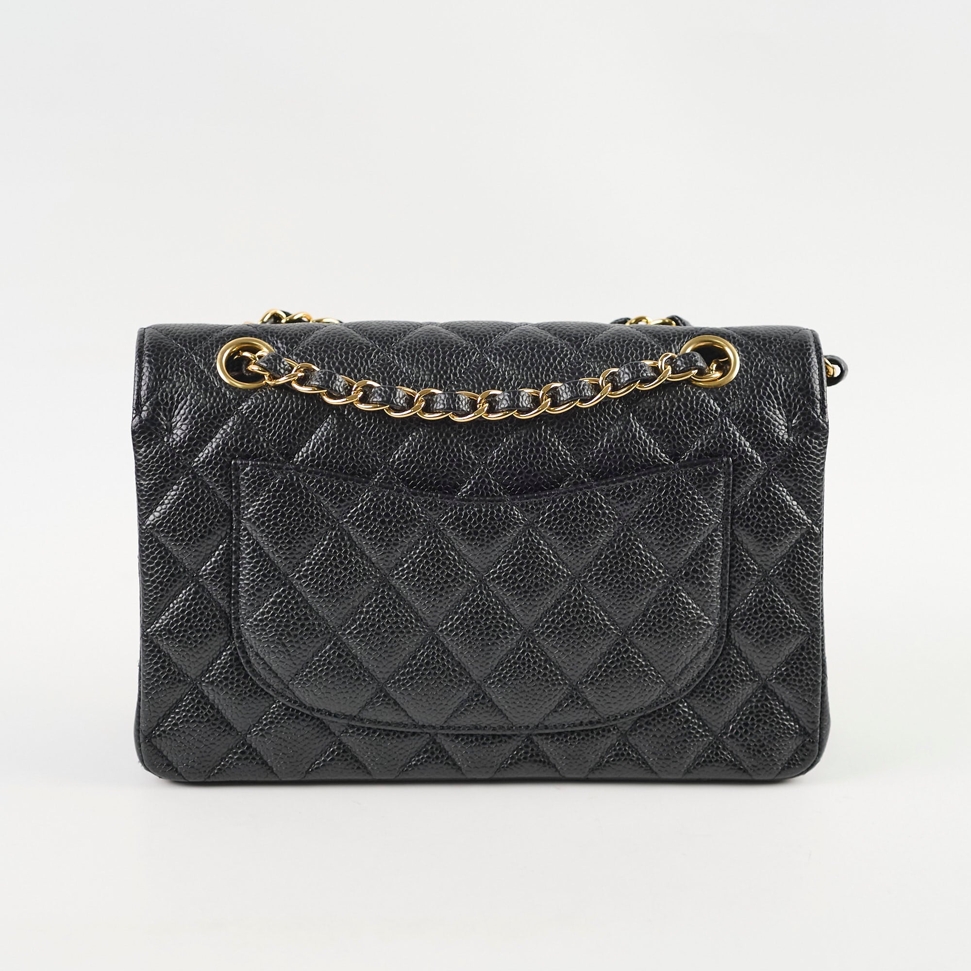 Chanel Small Caviar Double Classic Flap Black GHW
