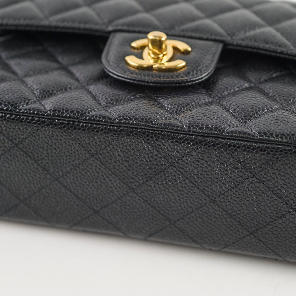 Chanel Small Caviar Double Classic Flap Black GHW