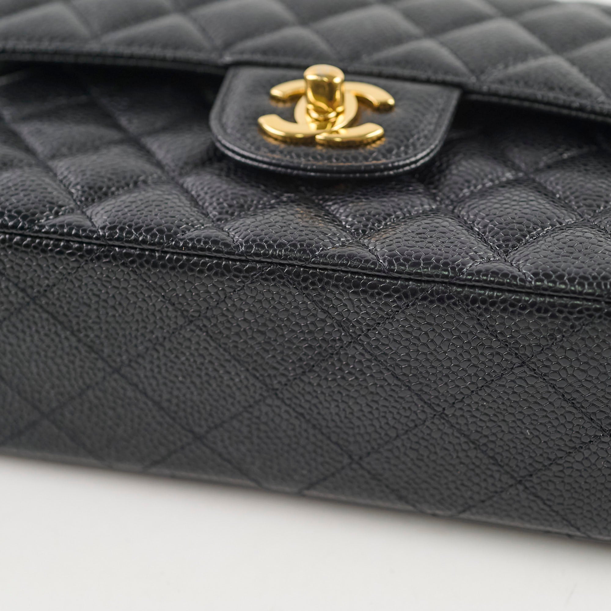 Chanel Small Caviar Double Classic Flap Black GHW