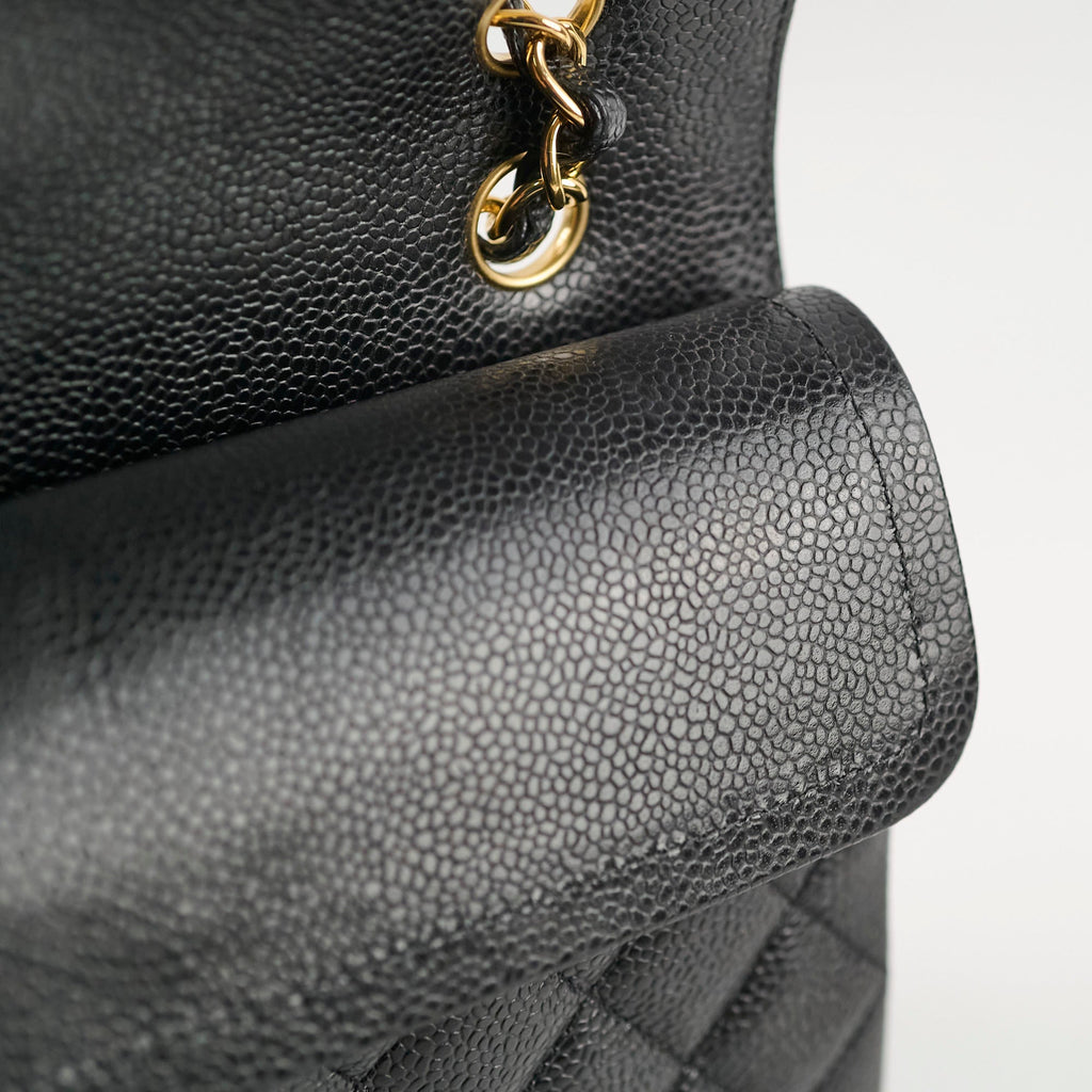 Chanel Small Caviar Double Classic Flap Black GHW