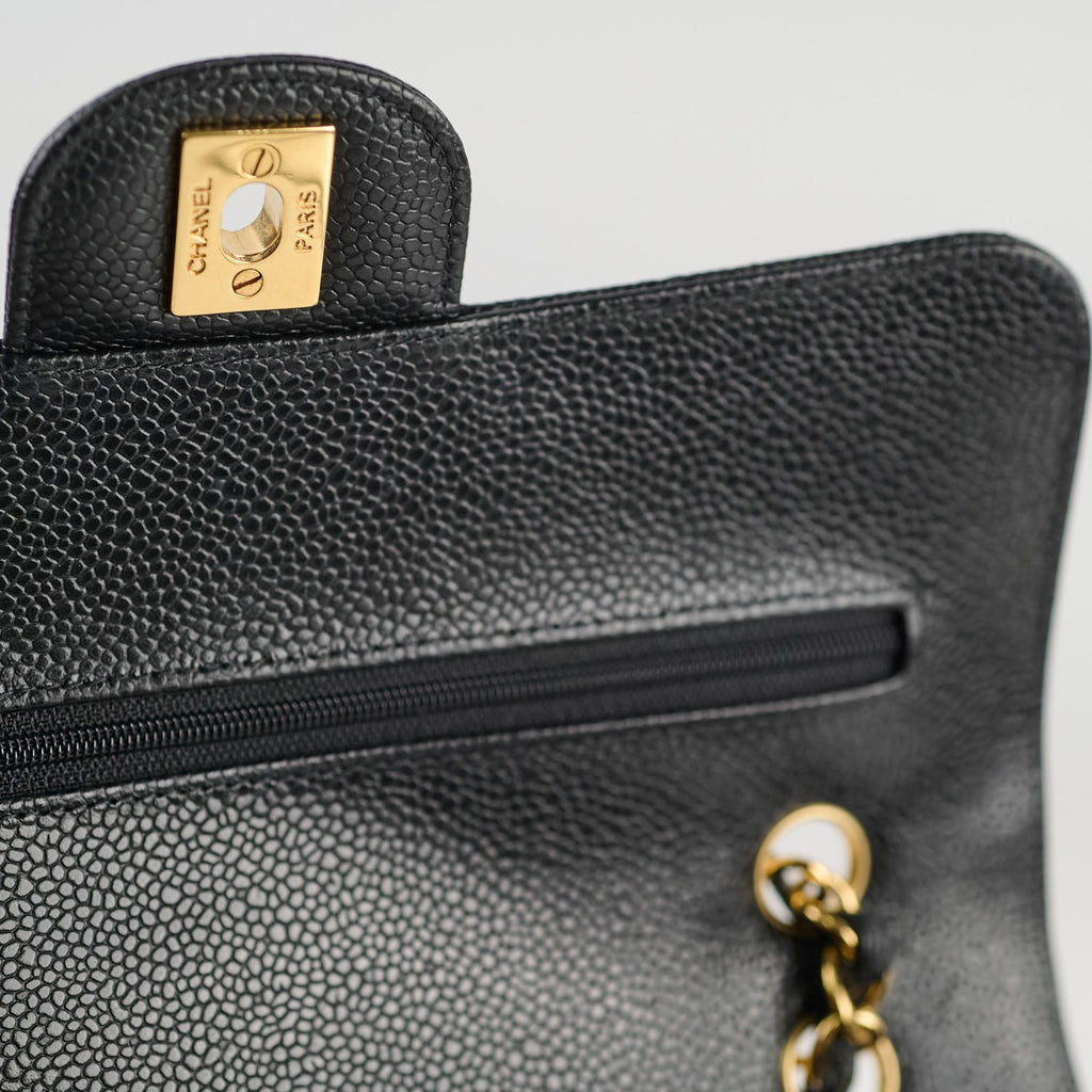 Chanel Small Caviar Double Classic Flap Black GHW