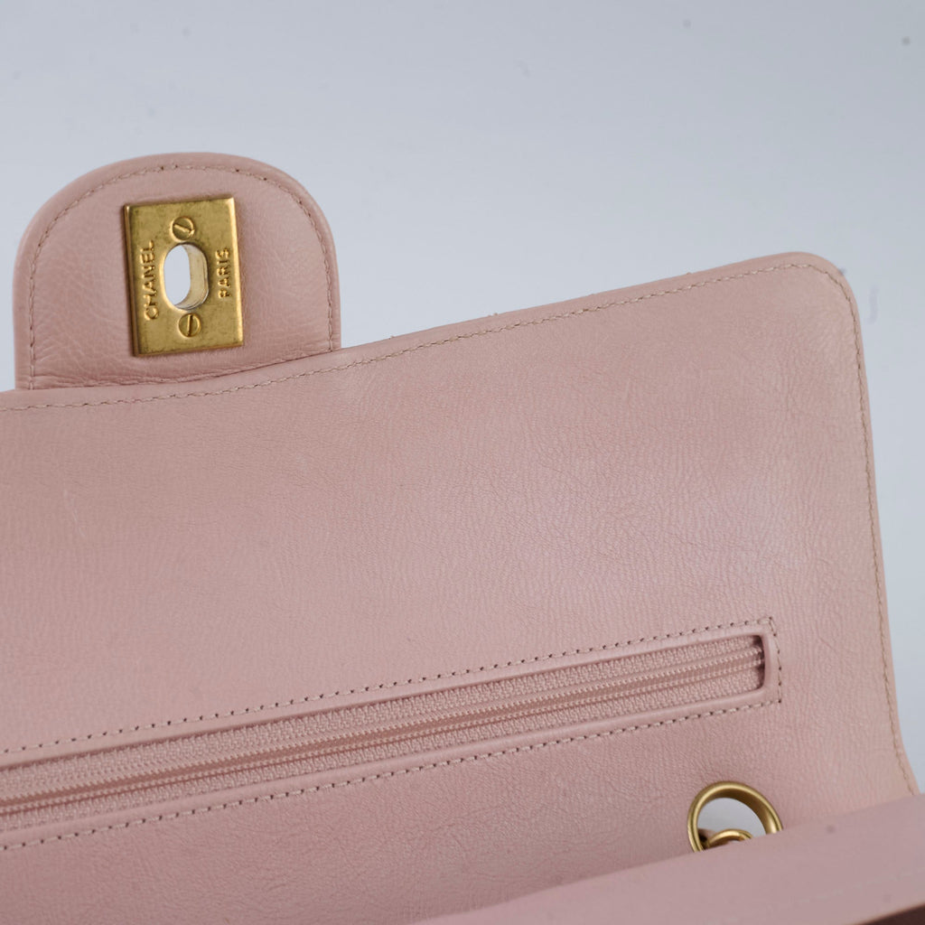 Chanel Chevron-quilted Classic Flap Calfskin Pink