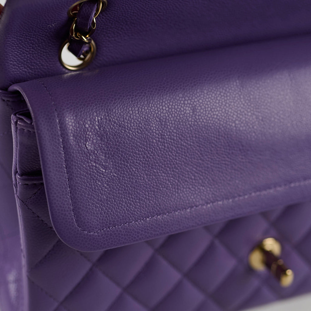 Chanel Medium Classic Flap Caviar Purple