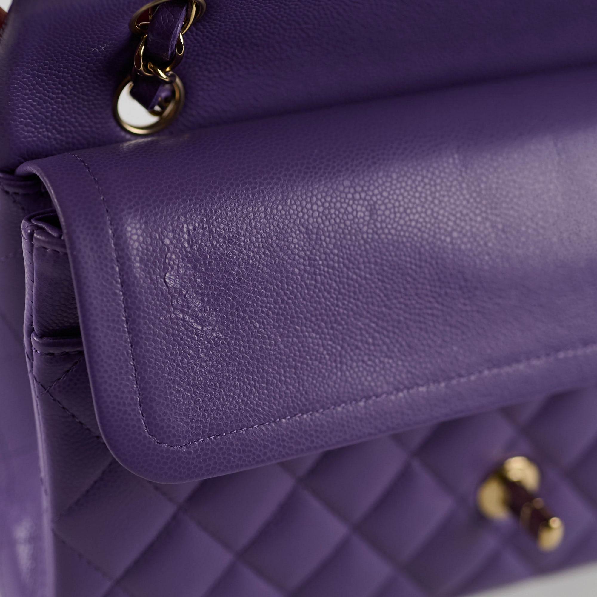 Chanel Medium Classic Flap Caviar Purple