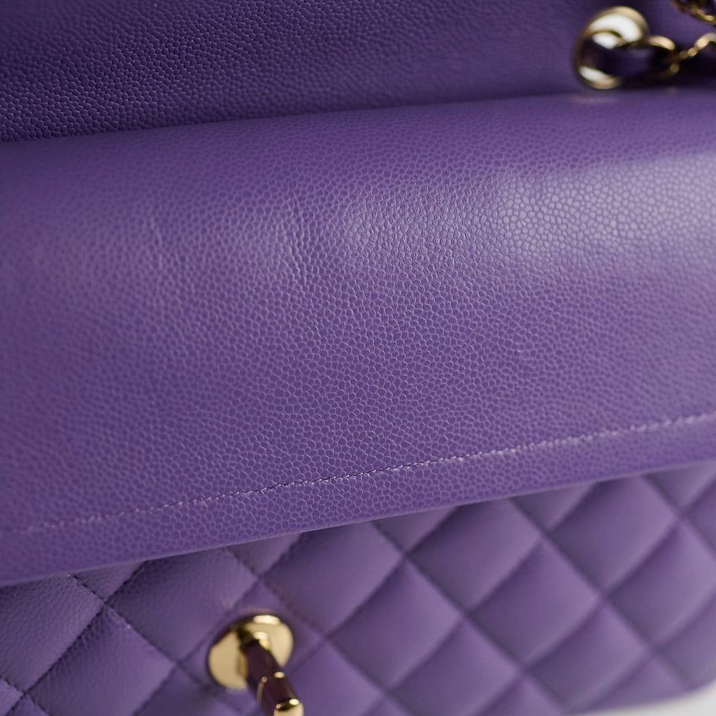 Chanel Medium Classic Flap Caviar Purple