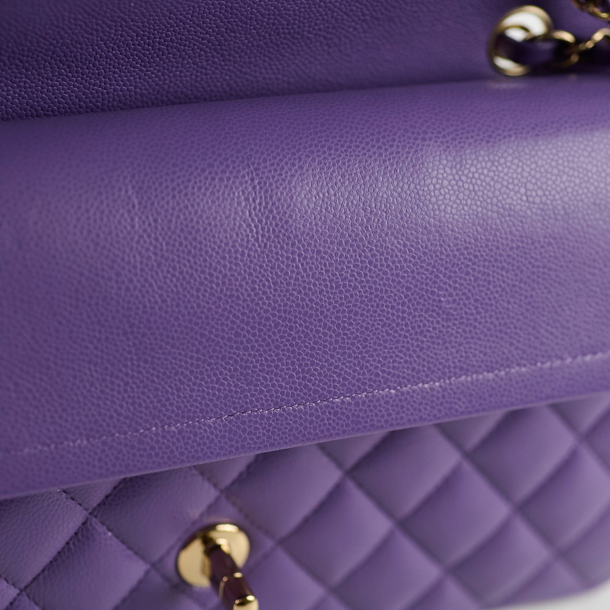 Chanel Medium Classic Flap Caviar Purple