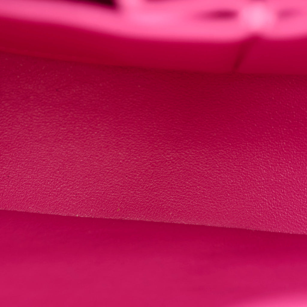 Chanel M/L Classic Flap Chevron Lambskin Fuchsia