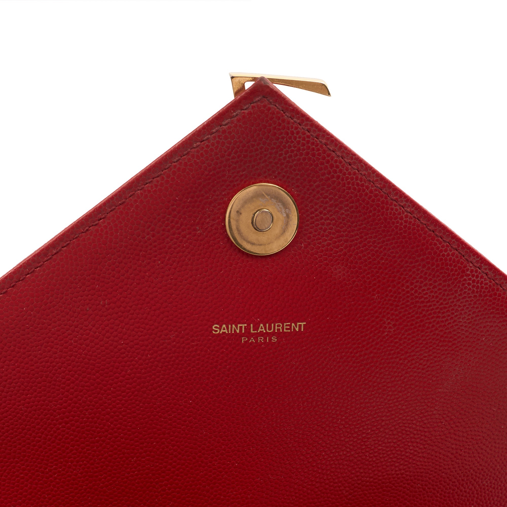 Saint Laurent Shoulder Bag Envelope - Large in Red, Leather