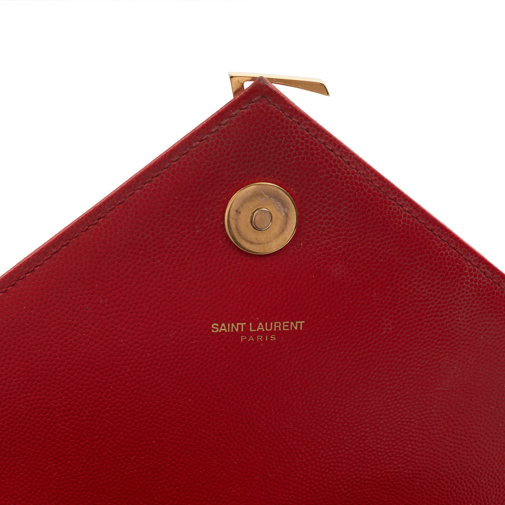 Saint Laurent Shoulder Bag Envelope - Large in Red, Leather
