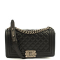 Chanel Shoulder Bag Boy - Medium in Black, Calfskin Leather