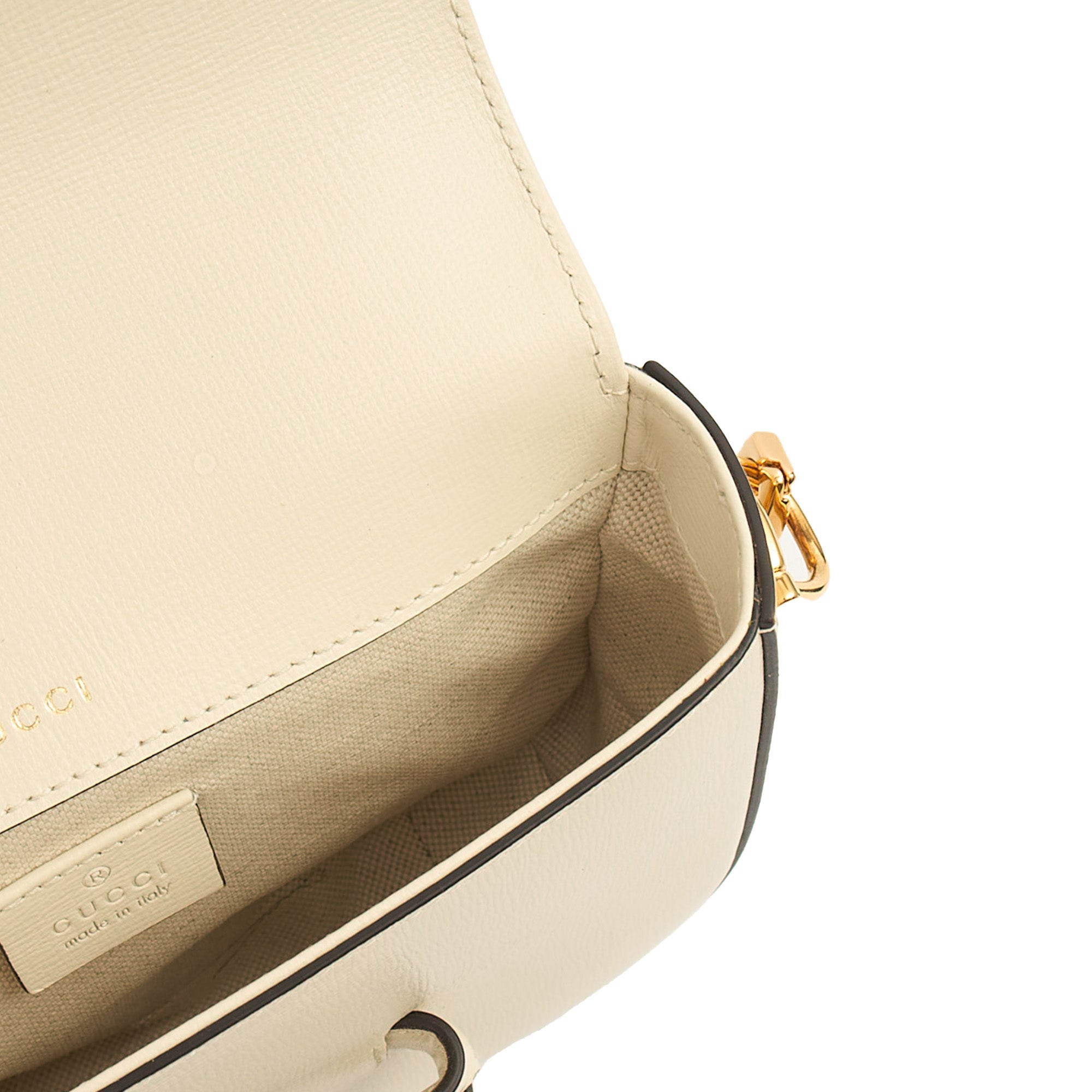 Gucci Shoulder Bag 1955 Horsebit Shoulder Bag in White, Leather
