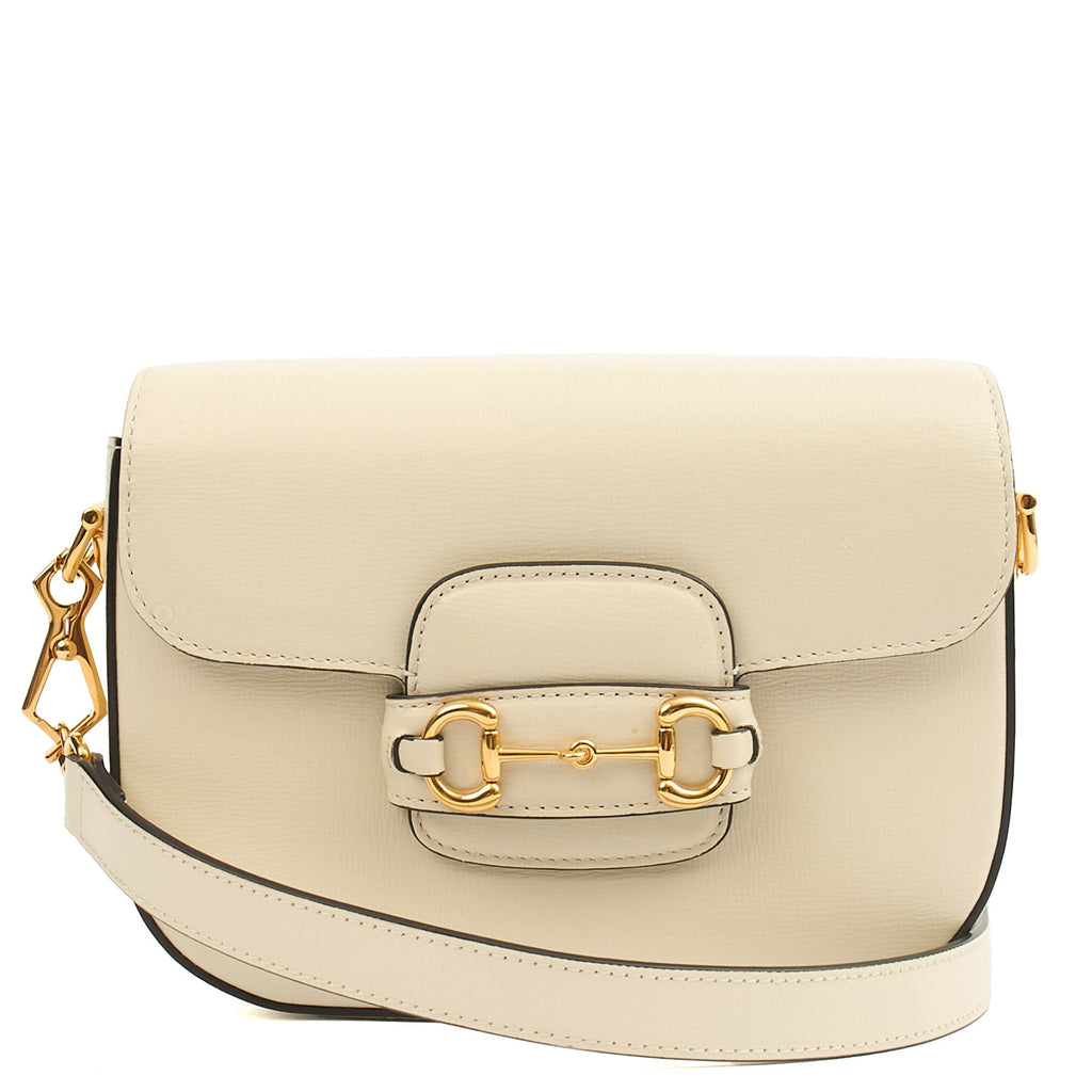 Gucci Shoulder Bag 1955 Horsebit Shoulder Bag in White, Leather