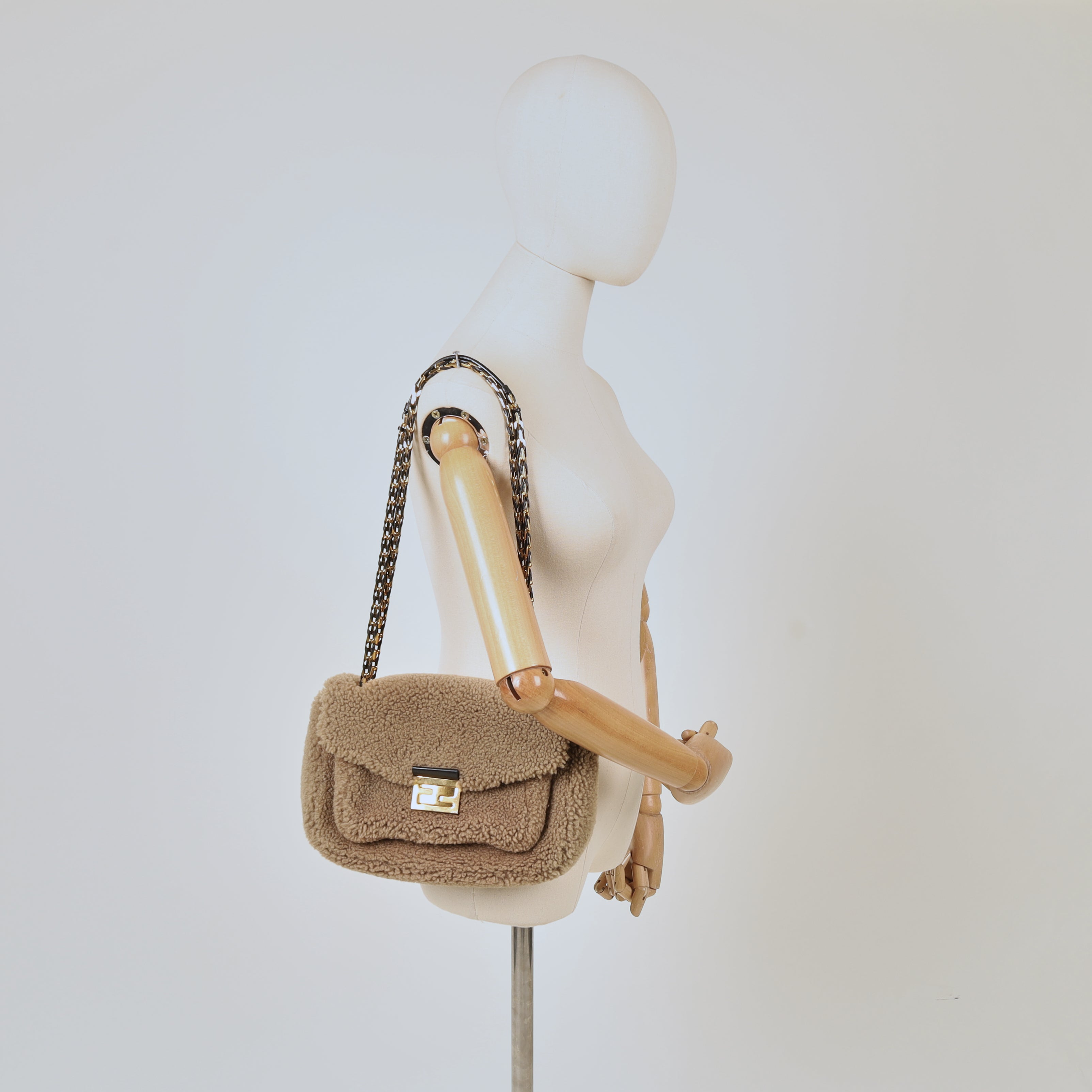 Fendi Cross Body Baguette in Neutral, Other