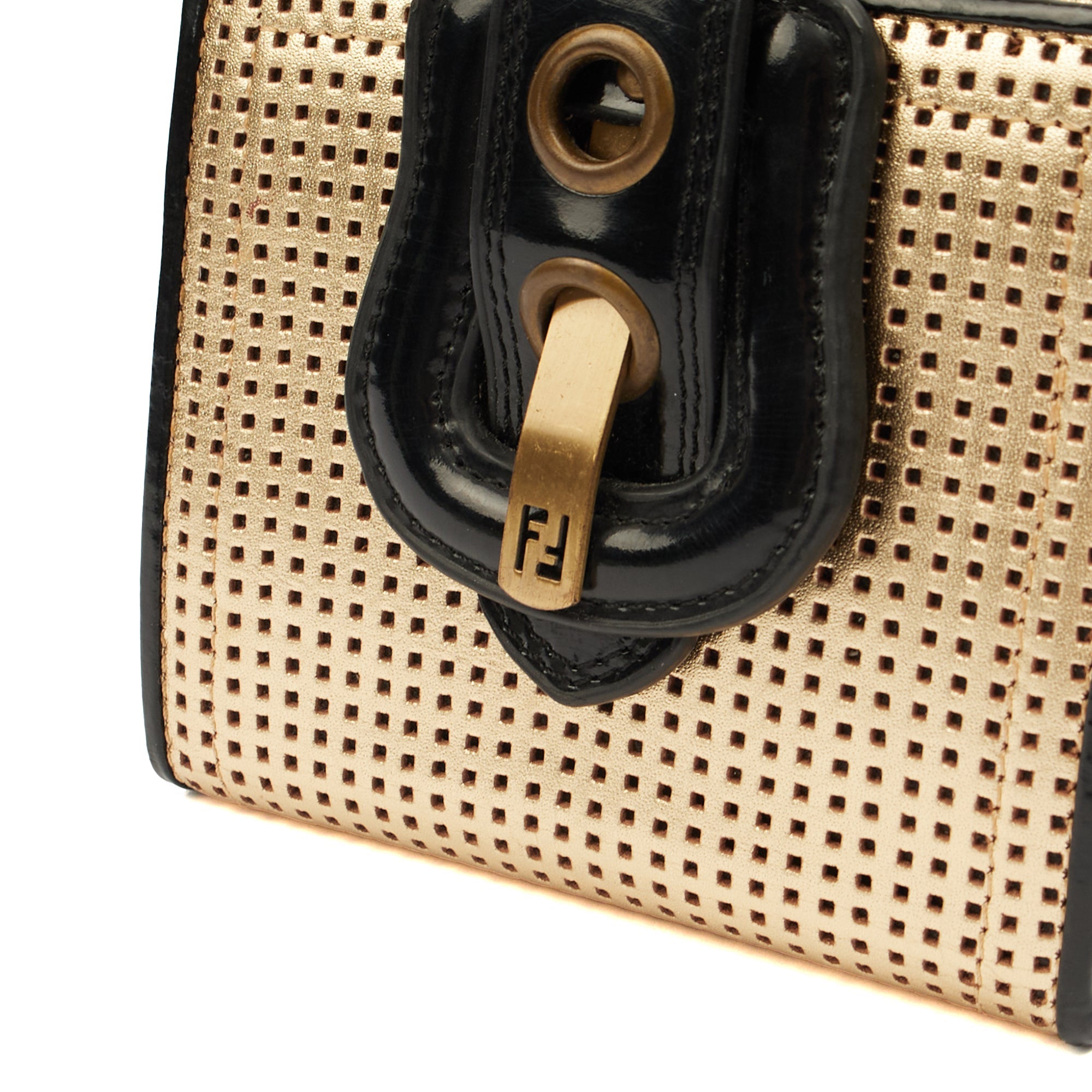 Fendi Wallet B Bag in Metallic, Leather