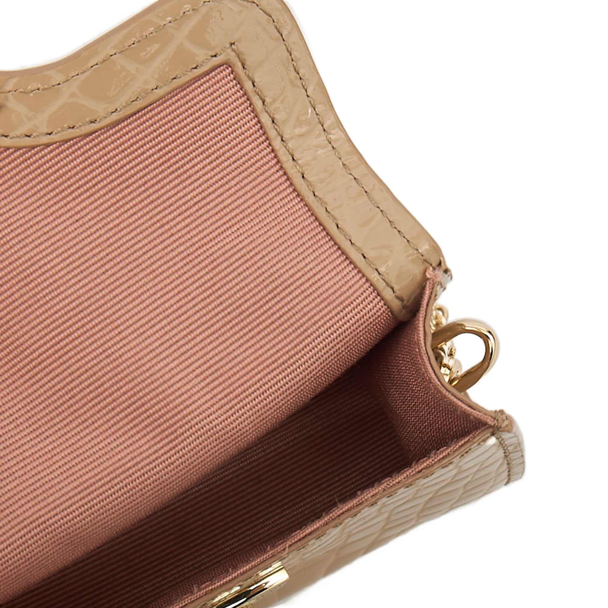 Aspinal of London Mini Bag Mayfair - Mini in Neutral, Exotic Effect Leather