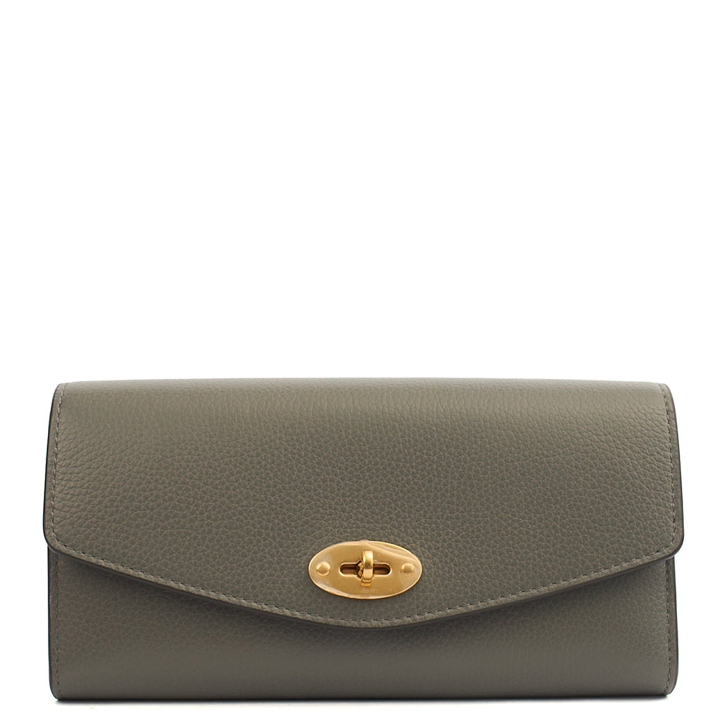 Mulberry Wallet Darley Wallet in Grey, Calfskin Leather
