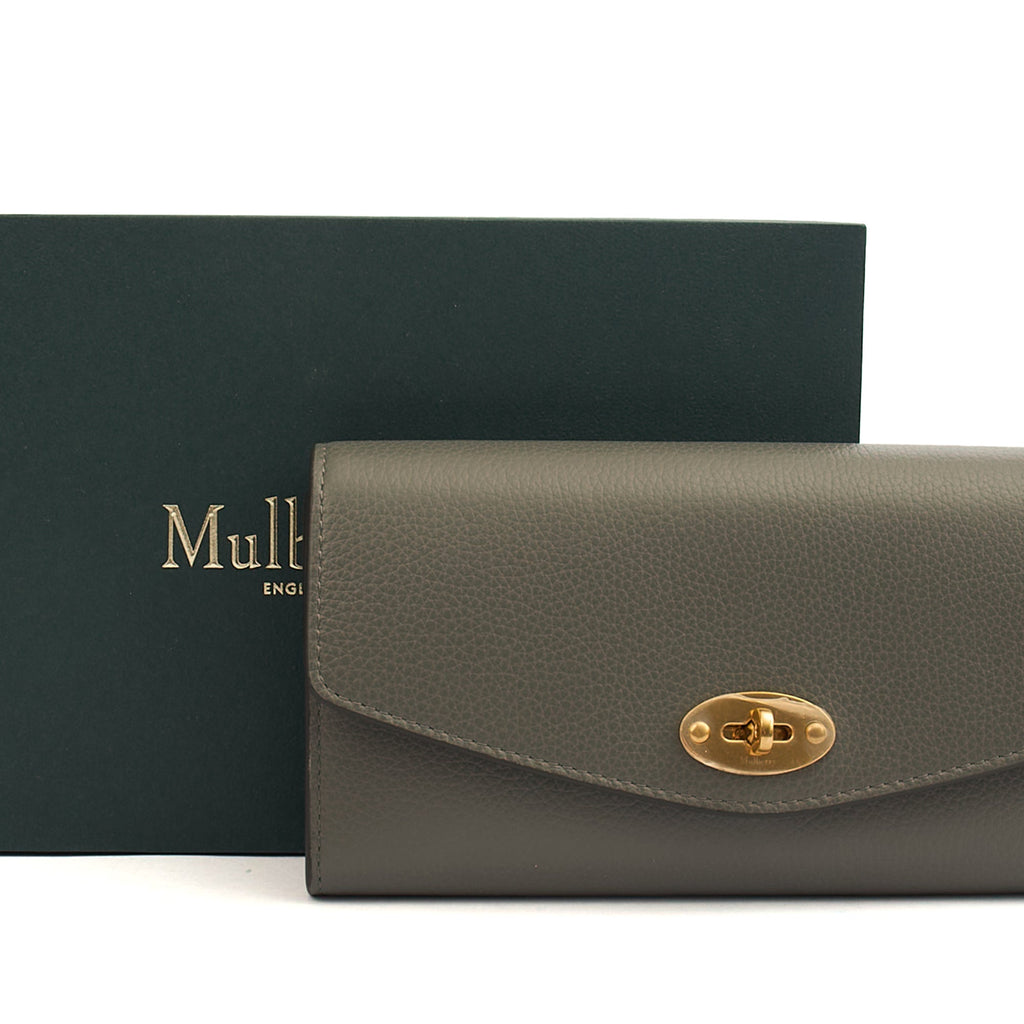Mulberry Wallet Darley Wallet in Grey, Calfskin Leather