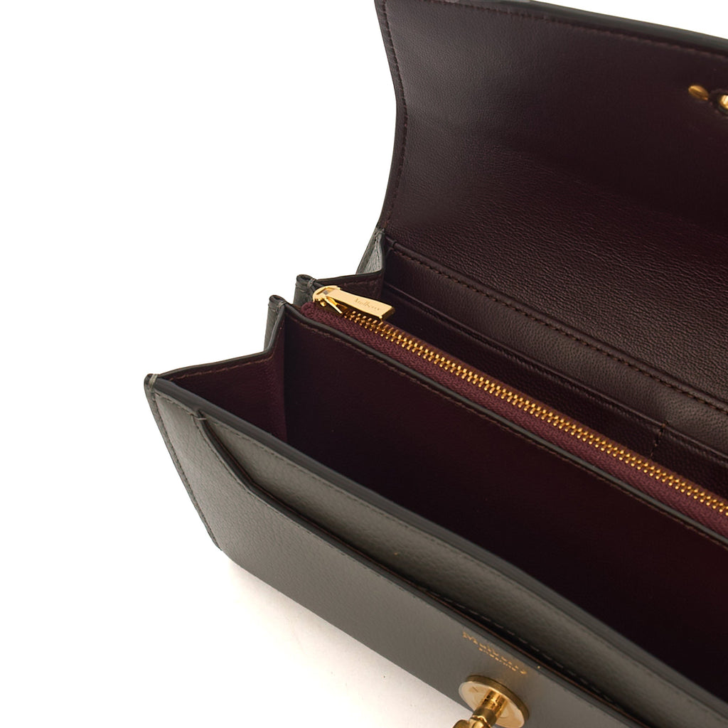 Mulberry Wallet Darley Wallet in Grey, Calfskin Leather