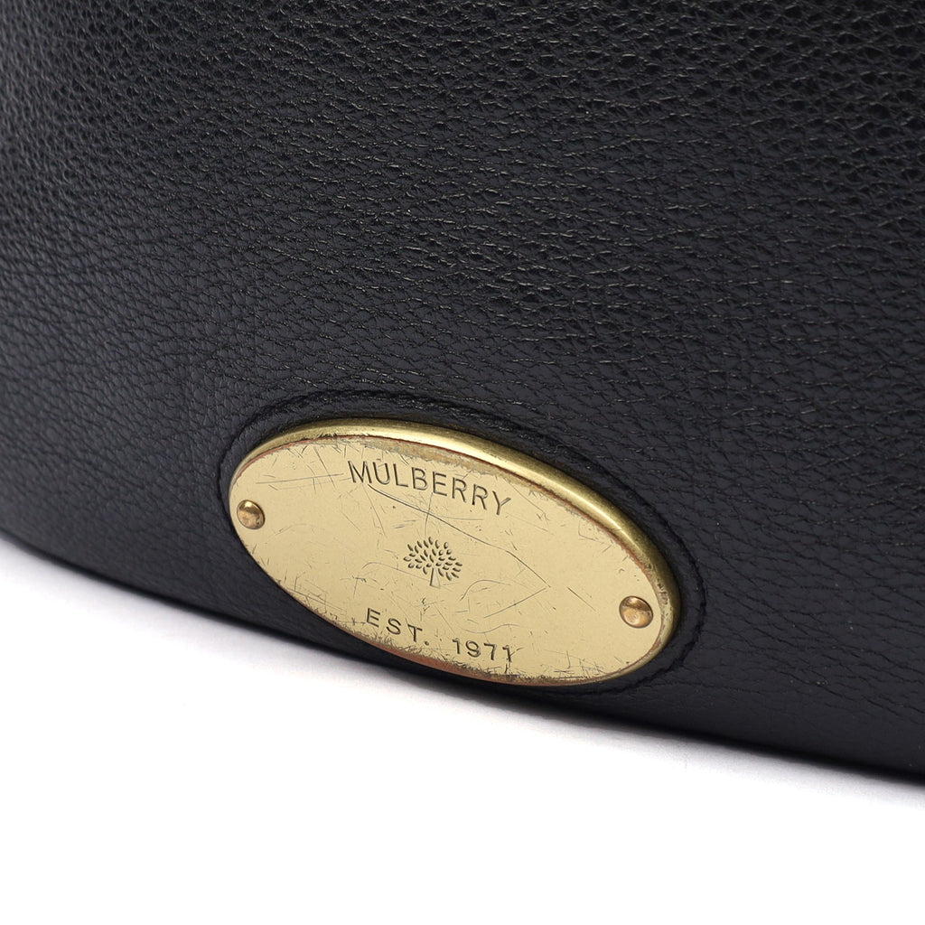 Mulberry Tote Mitzy Hobo in Black, Calfskin Leather