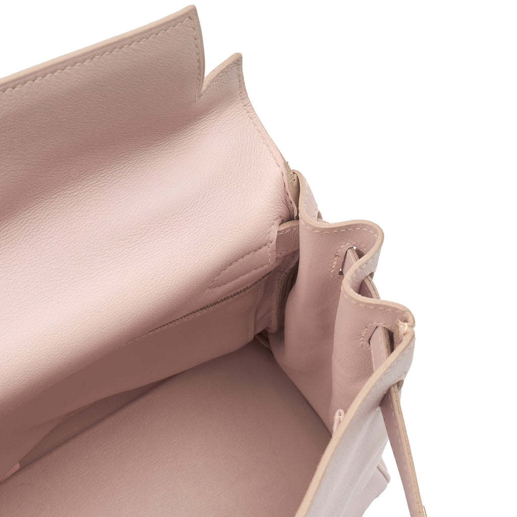 Hermes Top Handle Kelly 28 in Rose Dragee, Swift (Gulli35) Leather