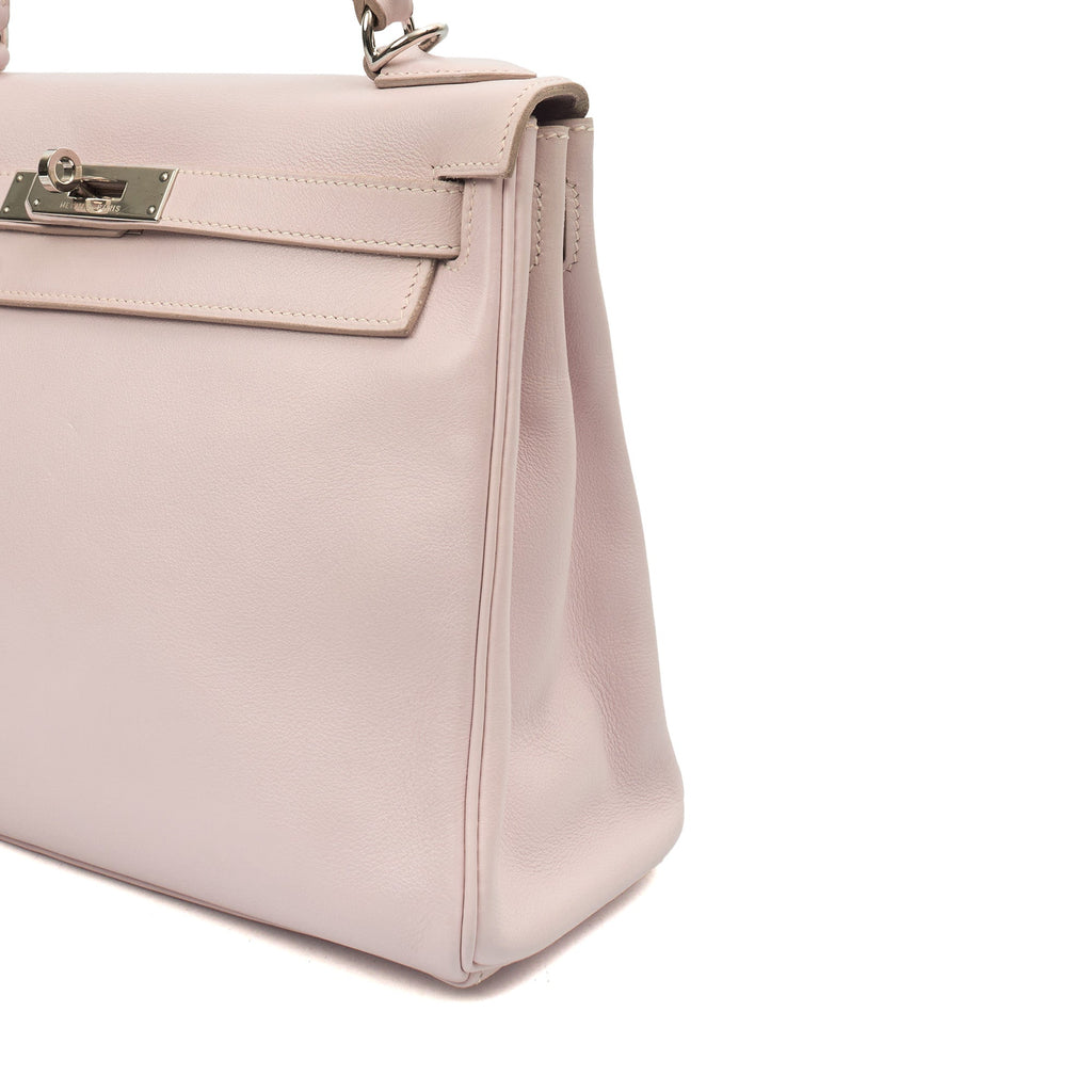Hermes Top Handle Kelly 28 in Rose Dragee, Swift (Gulli35) Leather