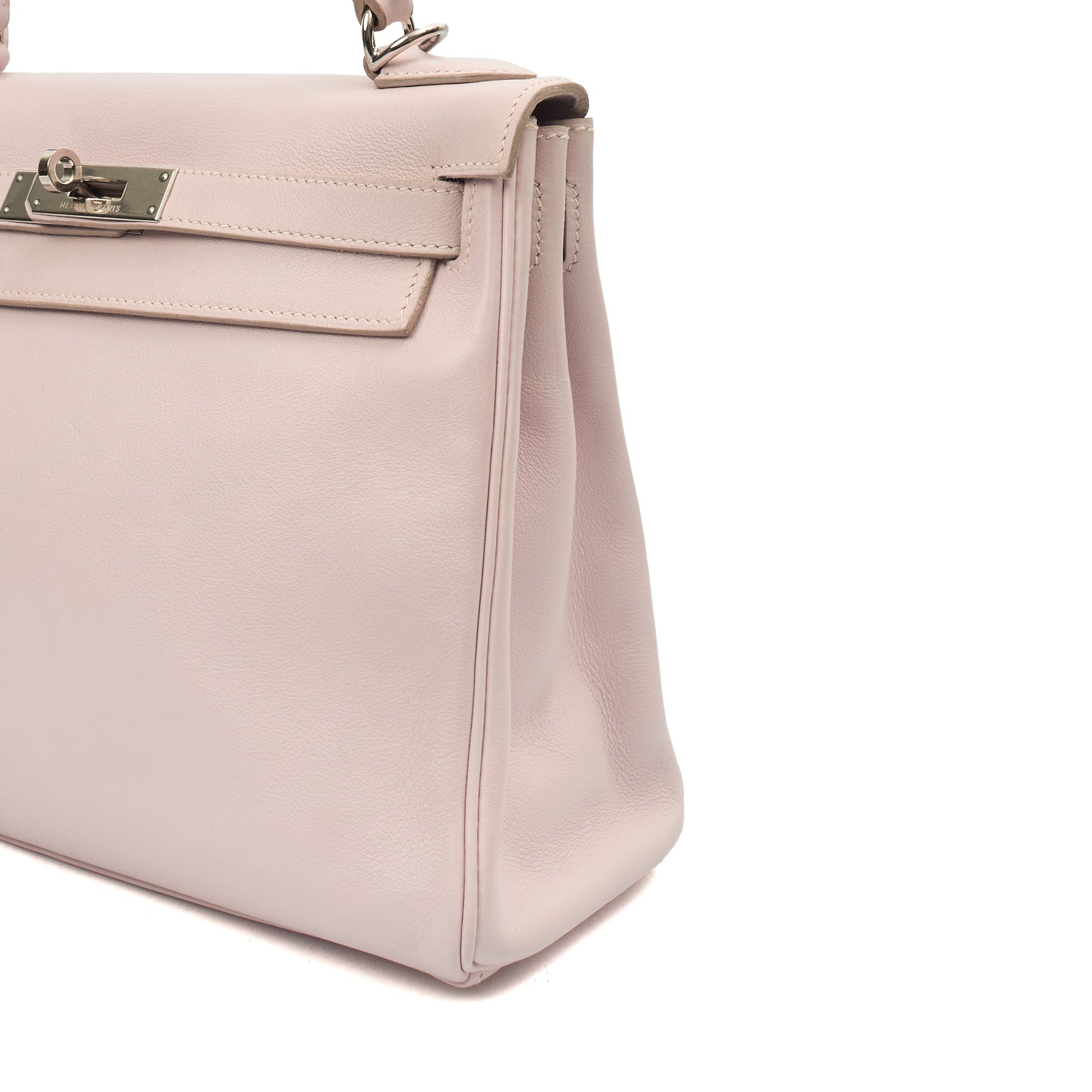 Hermes Top Handle Kelly 28 in Rose Dragee, Swift (Gulli35) Leather