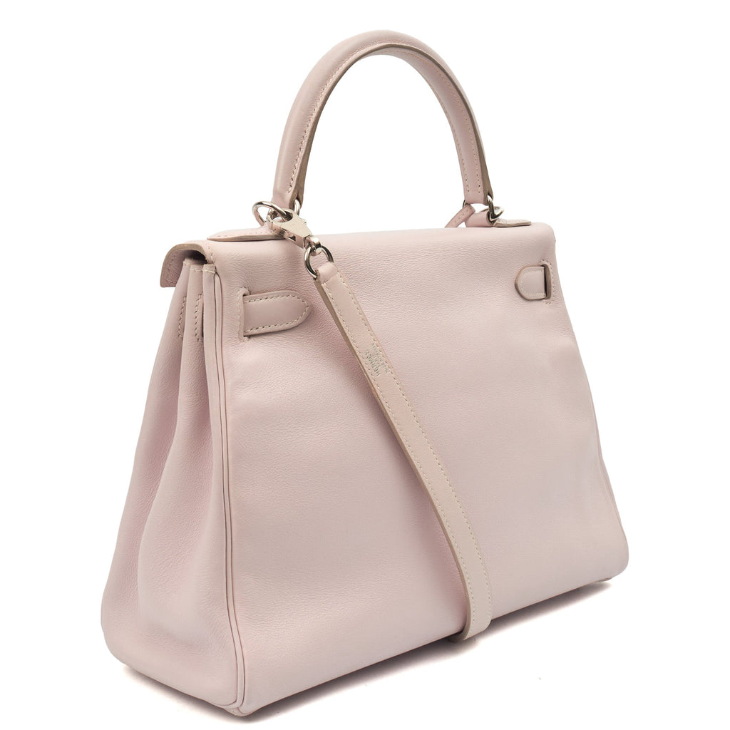 Hermes Top Handle Kelly 28 in Rose Dragee, Swift (Gulli35) Leather