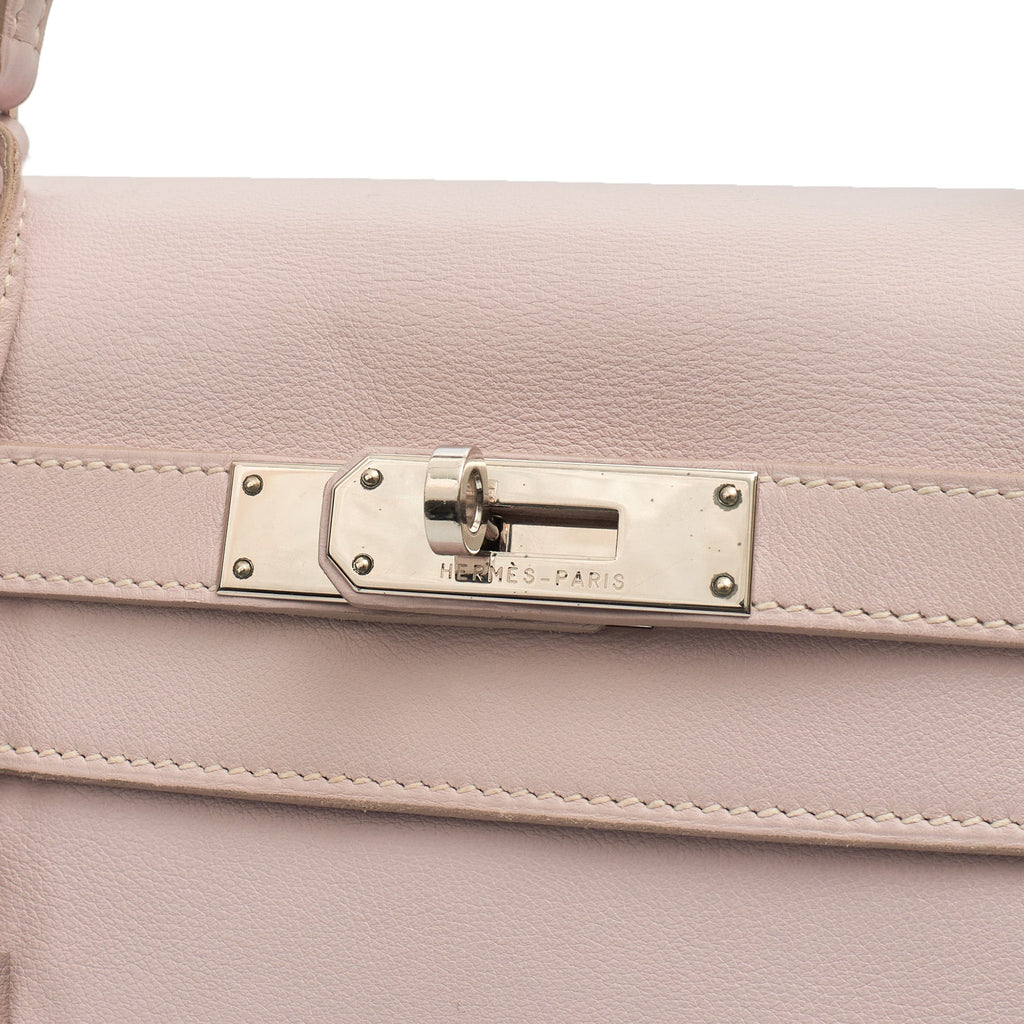Hermes Top Handle Kelly 28 in Rose Dragee, Swift (Gulli35) Leather