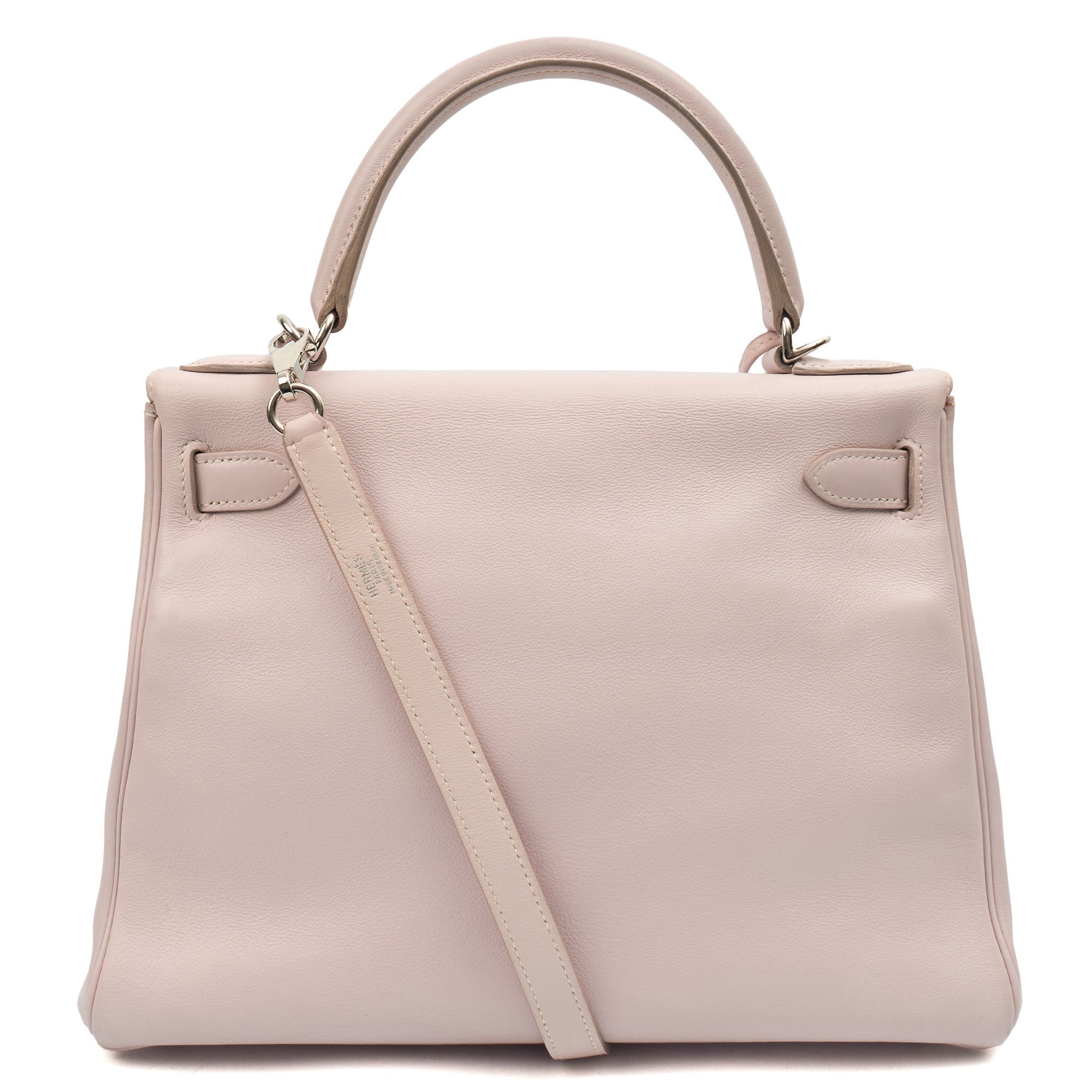 Hermes Top Handle Kelly 28 in Rose Dragee, Swift (Gulli35) Leather
