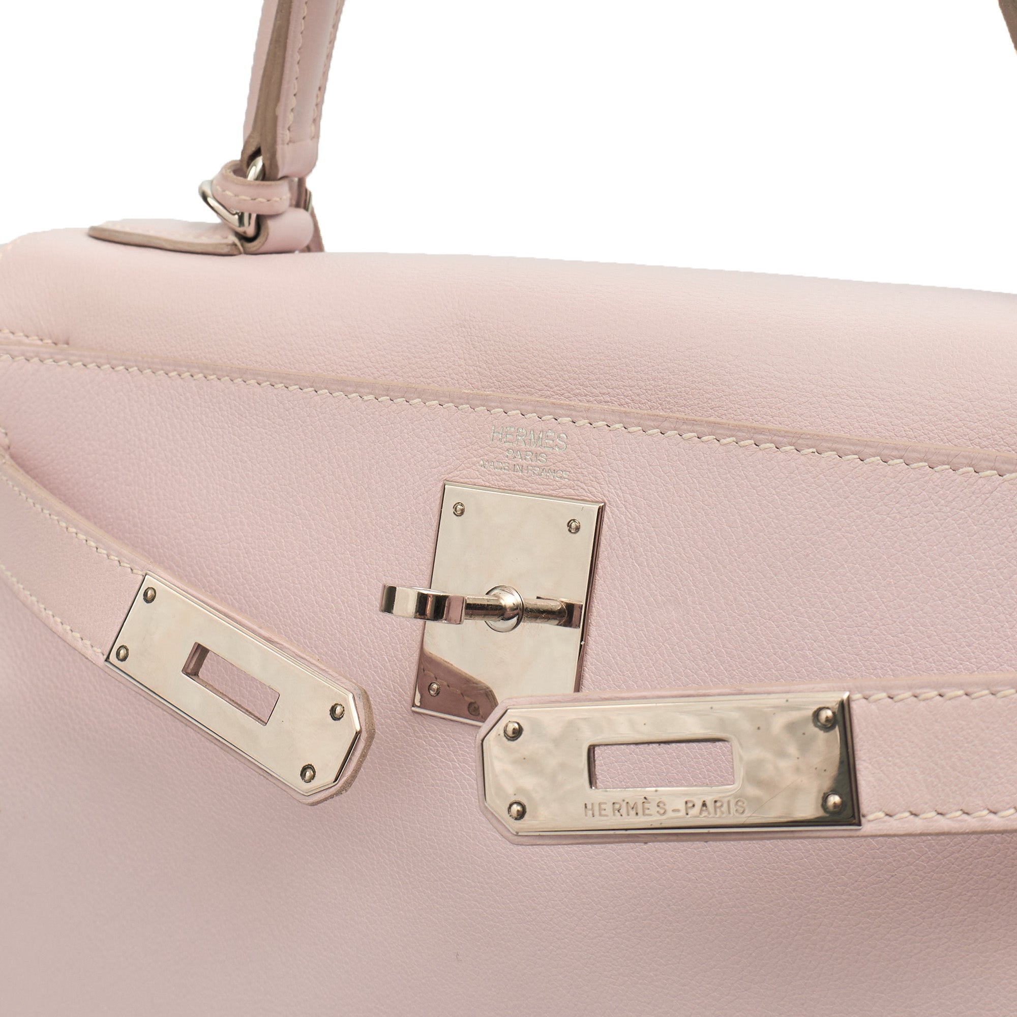 Hermes Top Handle Kelly 28 in Rose Dragee, Swift (Gulli35) Leather