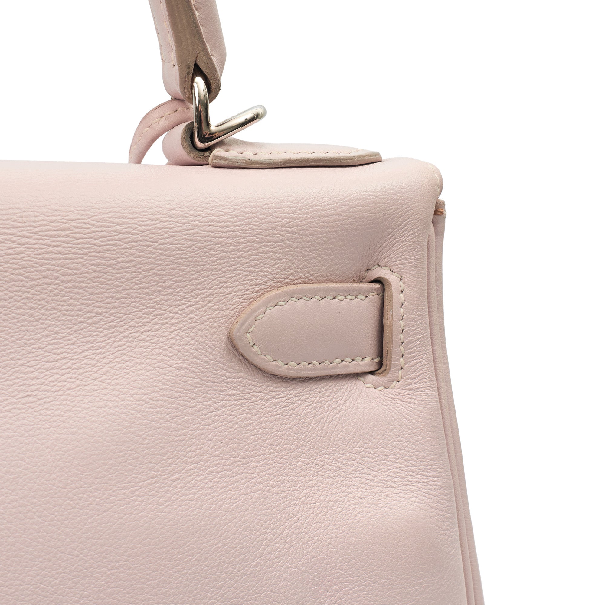 Hermes Top Handle Kelly 28 in Rose Dragee, Swift (Gulli35) Leather