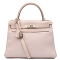 Hermes Top Handle Kelly 28 in Rose Dragee, Swift (Gulli35) Leather