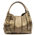 Burberry Tote Shoulder Bag in Metallic, Leather
